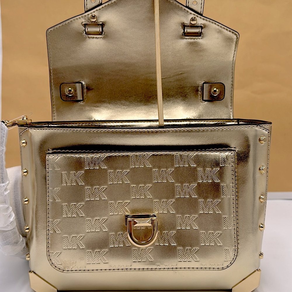 Michael Kors Manhattan Medium
Satchel Shoulder Crossbody bag MK
Pale Gold - Picture 6 of 14